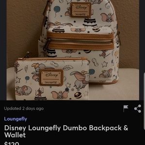 Loungefly Disney Vintage mini backpack with wallet